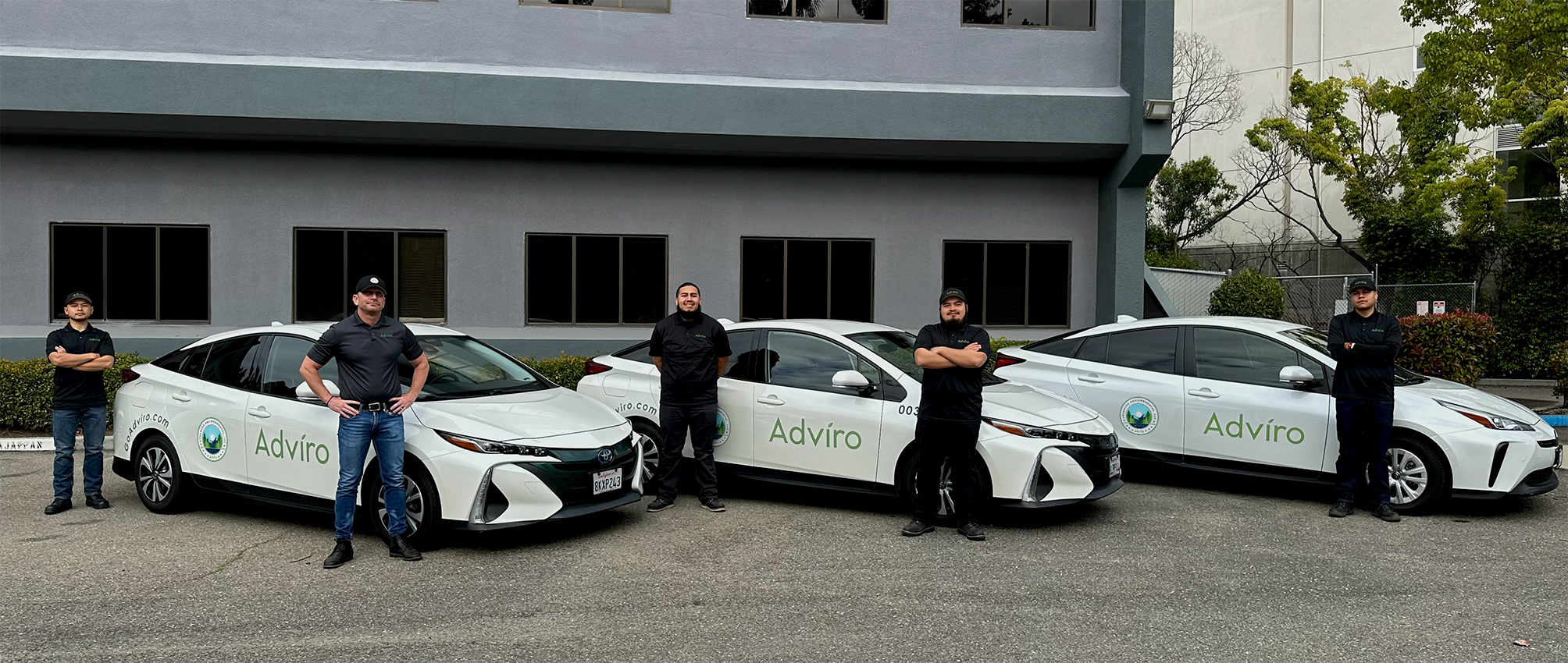 Adviro company cars are used to service commercial, public works and residential properties across the SF Bay Area and Northern California.